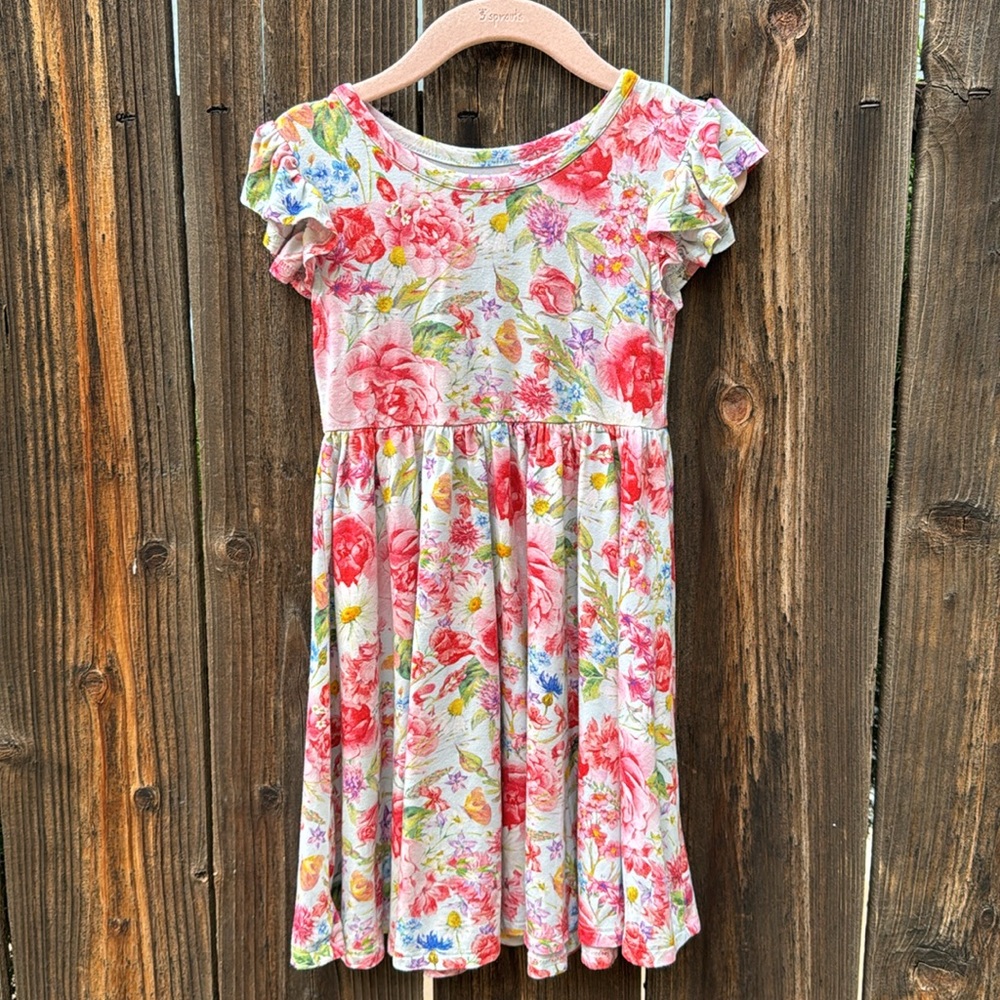 Posh Peanut Alice Ruffled Cap Sleeve Twirl Dress